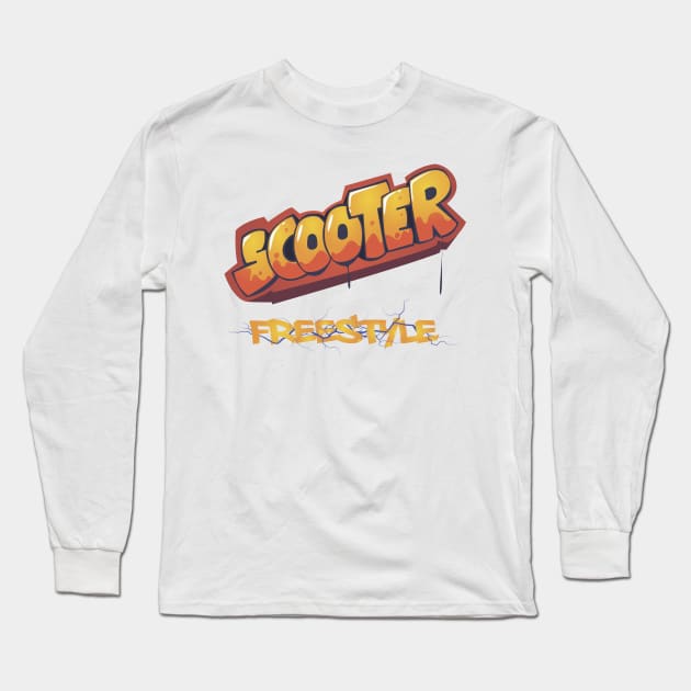 Scooter freestyle tag Long Sleeve T-Shirt by stuntscooter